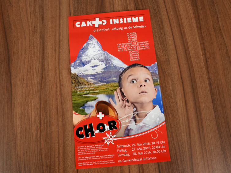 Plakat Canto Insieme, Buttisholz, Grossflächendruck