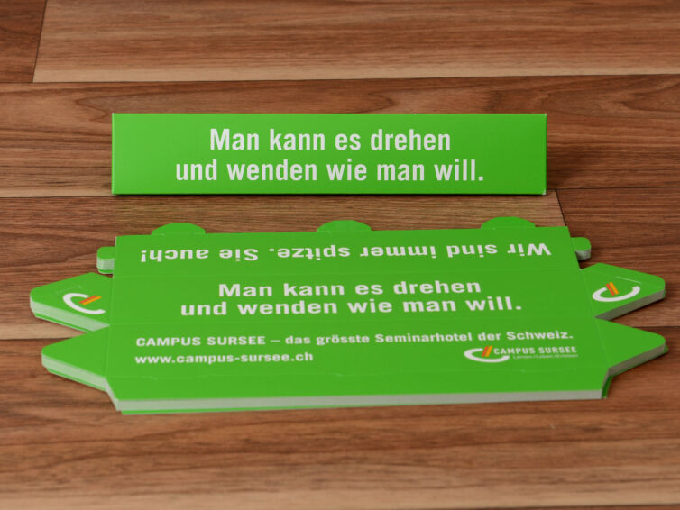 Umverpackung für Toblerone-Schachtel, Campus, hergestellt von der Firma Wallimann Druck und Verlag AG, Beromünster