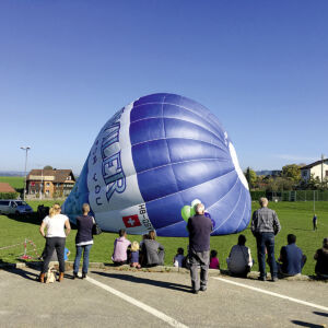 Ballonflug an der Gewerbeausstellung Stärne füfi in Beromünster