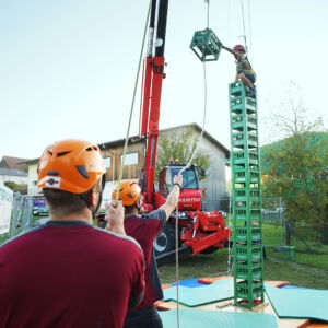 Harassen stapeln, Wettkampf an der Gewerbeausstellung Stärne füfi in Beromünster