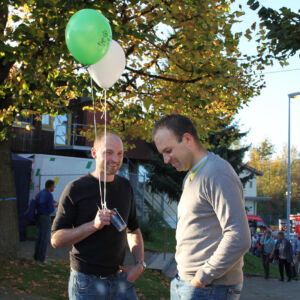 Angeregte Diskussionen an der Gewerbeausstellung Stärne füfi in Beromünster