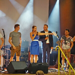 Musikalische Eröffnung der Gewerbeausstellung stärne füfi in Beromünster