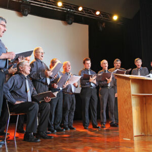 Es wird gesungen an der Gewerbeausstellung Stärne füfi in Beromünster