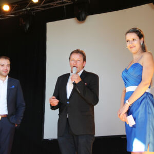 Moderatorenteam an der Gewerbeausstellung Stärne füfi in Beromünster