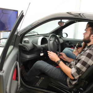 Fahrsimulator an der Gewerbeausstellung Stärne füfi in Beromünster