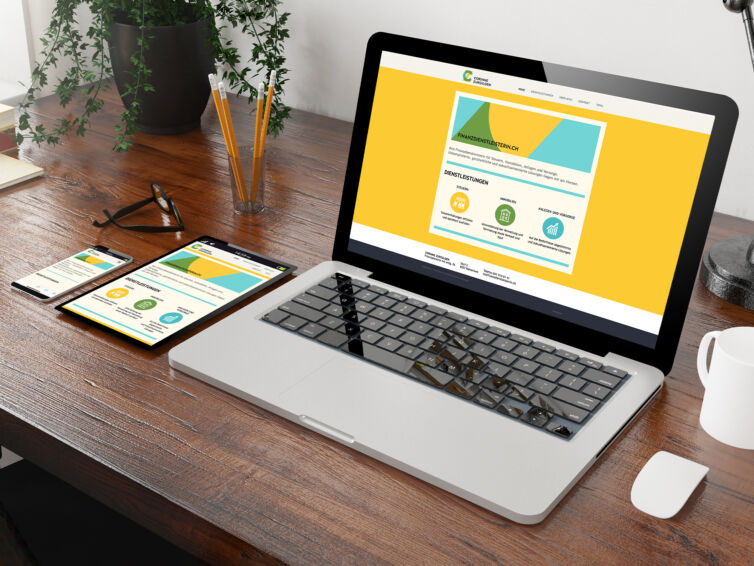 Website Finanzdienstleisterin Corinne Zurgilgen