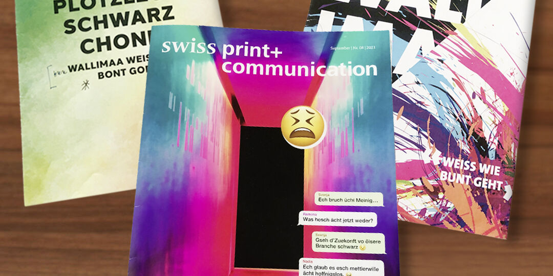 Making of «Di Lernende öbernänd» Wallimann im «swiss print+communication» ein Projekt der Lernenden Wallifrauen