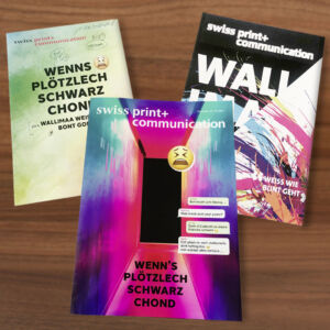 Making of «Di Lernende öbernänd» Wallimann im «swiss print+communication» ein Projekt der Lernenden Wallifrauen